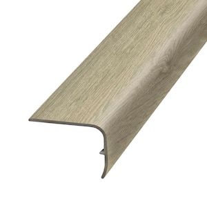 King 1.32 in. Thick x 1.88 in. Wide x 78.7 in. Length Vinyl Stair Nose Molding