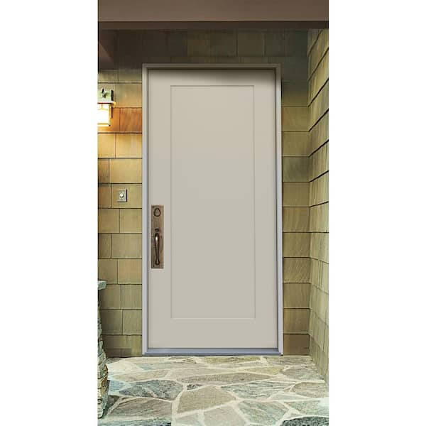 32 in. x 80 in. 1-Panel Craftsman Primed Steel Prehung Right-Hand Inswing Front Door