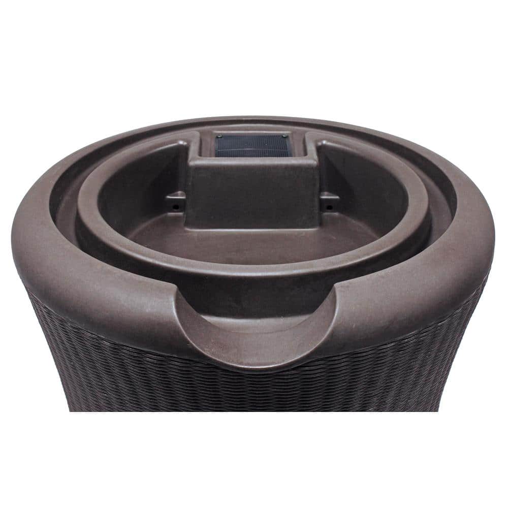 Willow 65 Gallon Brown Wicker Rain Barrel Planter