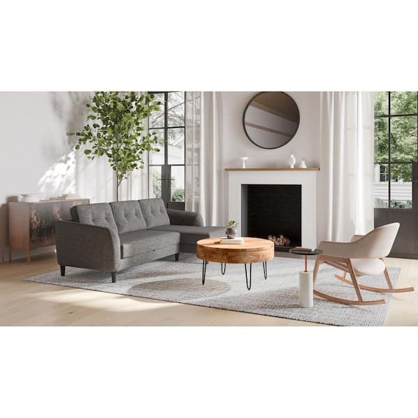 Reese Black Solid Mango Wood 48 in. Sideboard with Iron Legs, One Shelf, and Two Doors