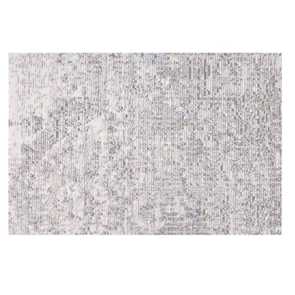 HomeRoots 2 ft. x 8 ft. Gray, Ivory Abstract Area Rug