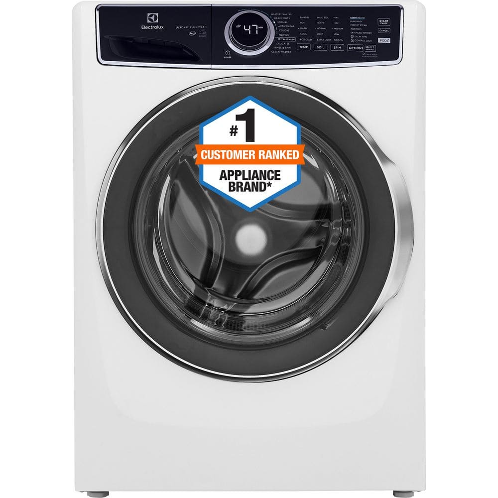 4.5 cu. ft. Stackable Front Load Washer in White with LuxCare Plus Wash System, Pure Rinse and 15-minute Fast Wash