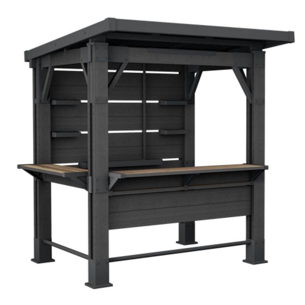 7.5 ft. x 6.6 ft. Grey Resin Bar Gazebo price history on PriceWatchPro