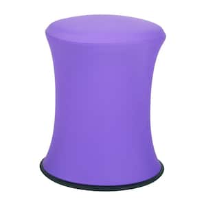 18"-26" Active Height Stool with White Frame and Purple Fabric