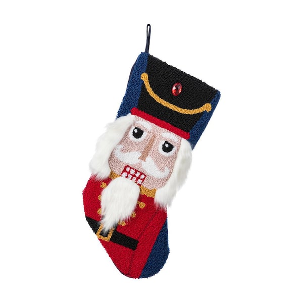 21 in. Hooked Nutcracker Stocking