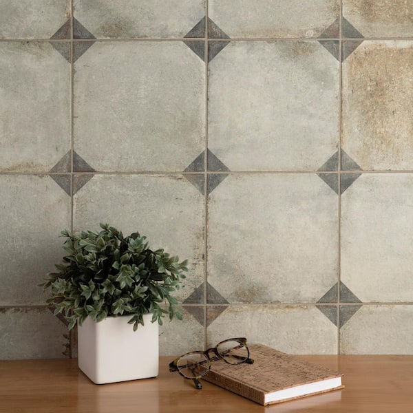 D'Anticatto Decor Trapani 8-3/4 in. x 8-3/4 in. Porcelain Floor and Wall Take Home Tile Sample