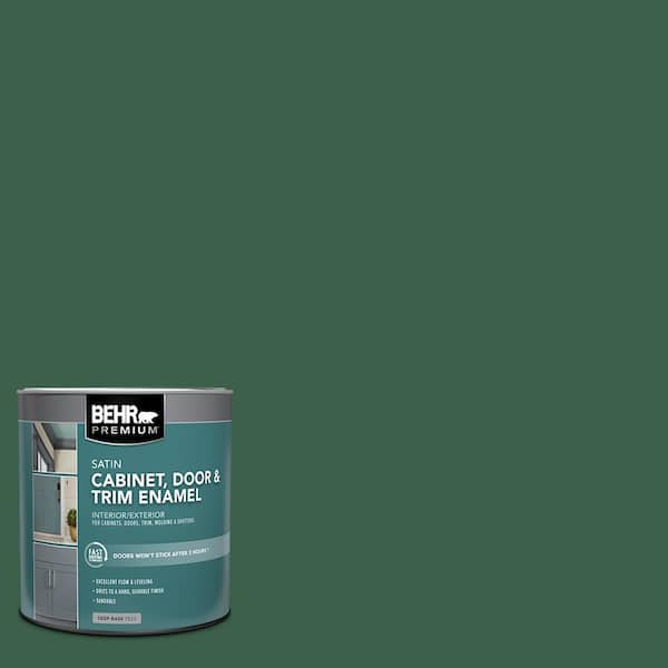 BEHR PREMIUM 1 qt. #470D-7 Windy Pine Satin Enamel Interior/Exterior Cabinet, Door & Trim Paint