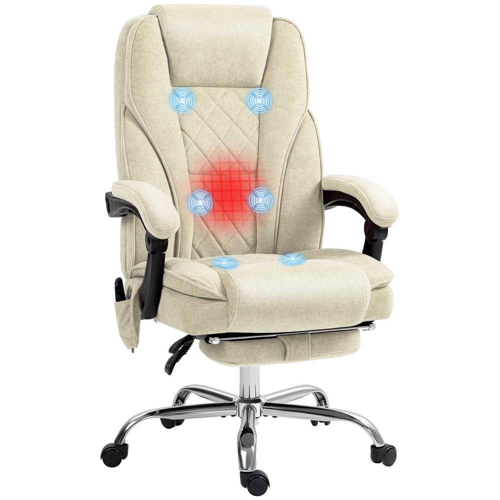 Vinsetto Polyester Massage Office Chair with Heat, Reclining