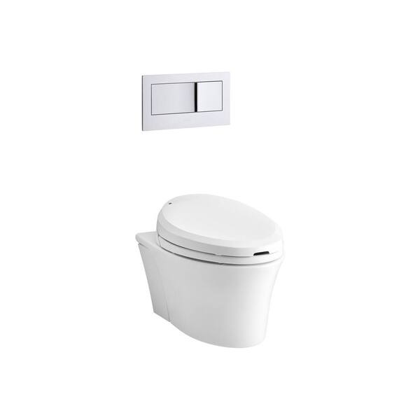 KOHLER Veil Wall-Hung Elongated Toilet Bowl Only in White