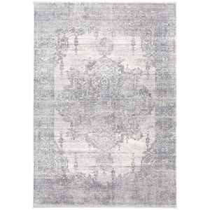 Gray Ivory and Taupe 2 ft. x 3 ft. Abstract Area Rug