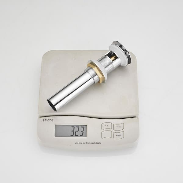 BWE Bathroom Sink Pop-Up Drain With Overflow in Polished Chrome A