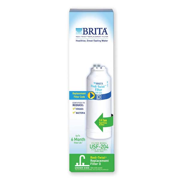 Brita Redi-Twist Under Sink Replacement Filter Lasts up to Six Months Certified 