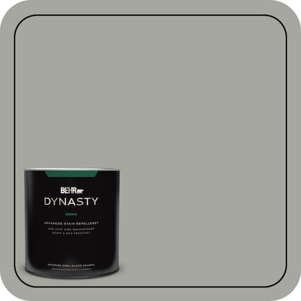 BEHR DYNASTY 1 qt. #PPU24-18 Great Graphite Semi-Gloss Enamel Interior Stain-Blocking Paint and Primer