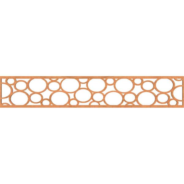 Ekena Millwork Hemingway Fretwork 0.25 in. D x 46.625 in. W x 8 in. L Cherry Wood Panel Moulding