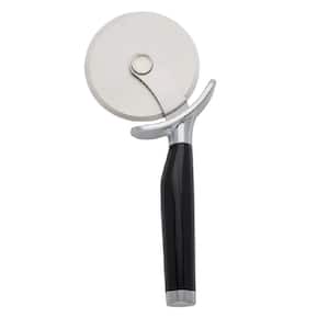 Classic Pizza Wheel Cutter with Built-In Finger Guard and Sharp Blade for Cutting Through Crusts, Black