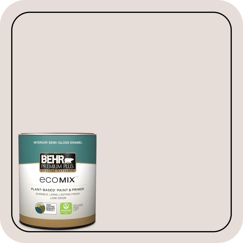 1 qt. #PR-W11 Patience Semi-Gloss Enamel EcoMix Plant-Based Interior Paint & Primer price history on PriceWatchPro
