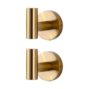 Round shape Knob Robe/Towel Hook in Brushed Gold 2-Pieces