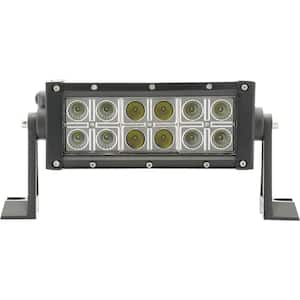 LED Spot/Flood Light Bar, Black Housing, 12 LEDs, 7.25 in., 12/24V