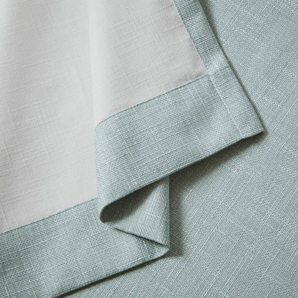 Aqua Ground Length Blackout Polyester Grommet Window Panel
