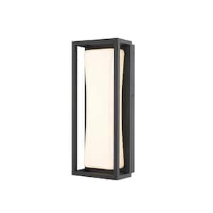 Baden Outdoor Black Outdoor Hardwired Wall Sconce with Integrated LED