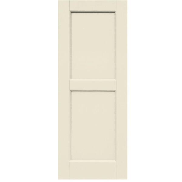 Winworks Wood Composite 15 in. x 39 in. Contemporary Flat Panel Shutters Pair #651 Primed/Paintable