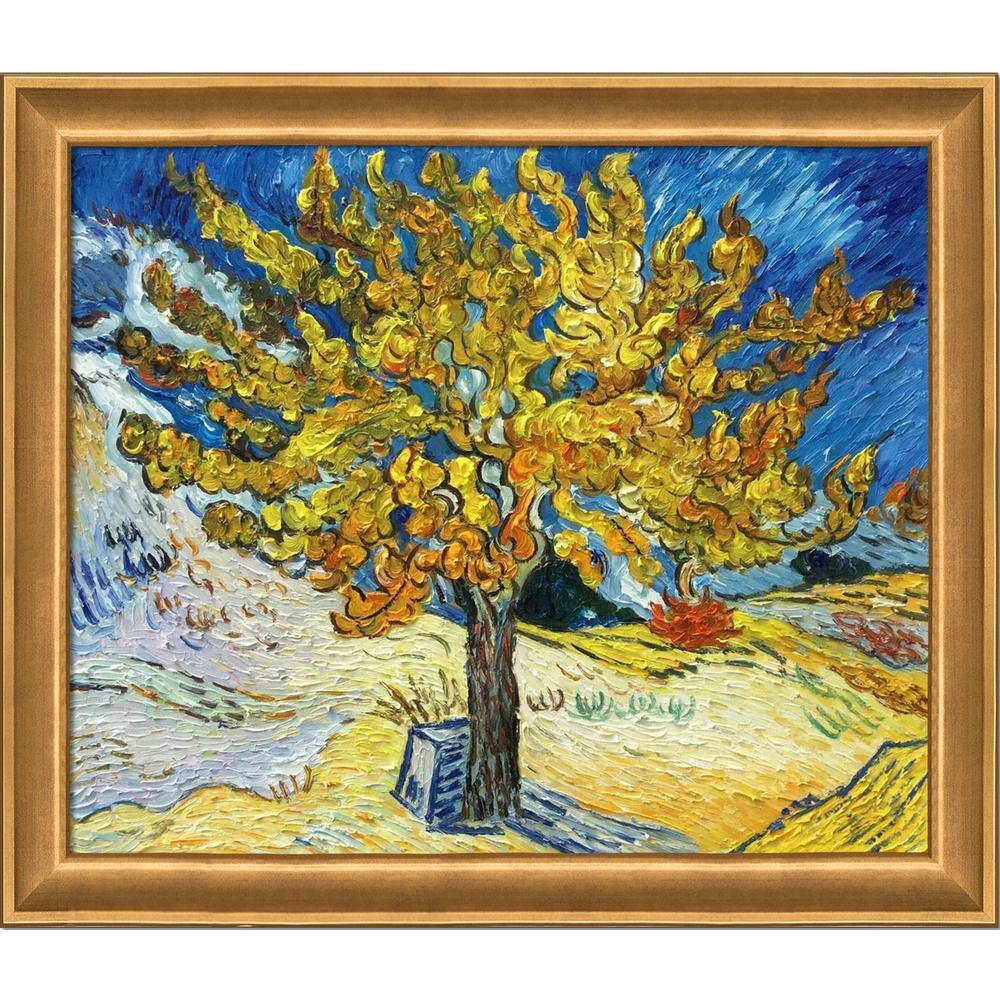 LA PASTICHE The Mulberry Tree by Vincent Van Gogh Muted Gold Glow ...