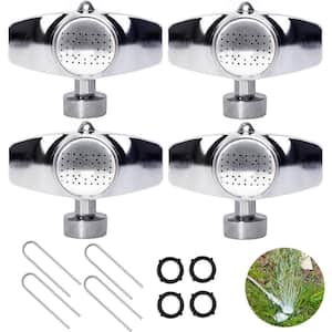 Metal Garden Lawn Sprinkler, 360° Pattern, Gentle Flow for Small to Medium Areas up to 30 ft. (4-Pack)