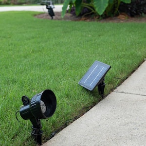 Progressive Solar Outdoor Landscape Pathway Spotlight with Warm White LED Accent for Garden and Walkway