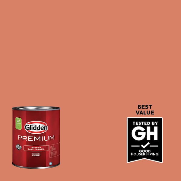 Glidden Premium 1 qt. PPG1192-6 Summer Sunset Satin Interior Latex