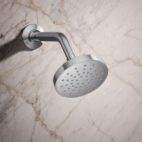 Elate 1-Spray Pattern 1.75 GPM 4.5 in. Wall Mount Fixed Shower Head in Polished Chrome