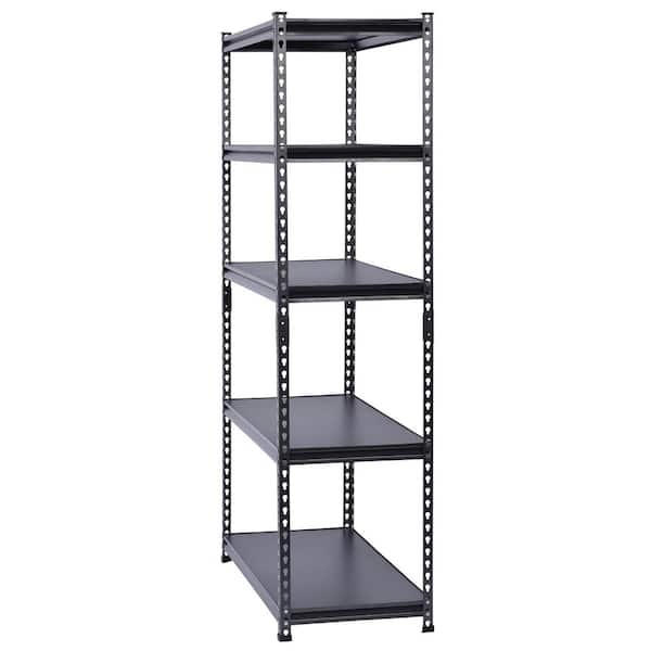 HDX 5-Tier Steel Garage Storage Shelving Unit in Silver Vein (42