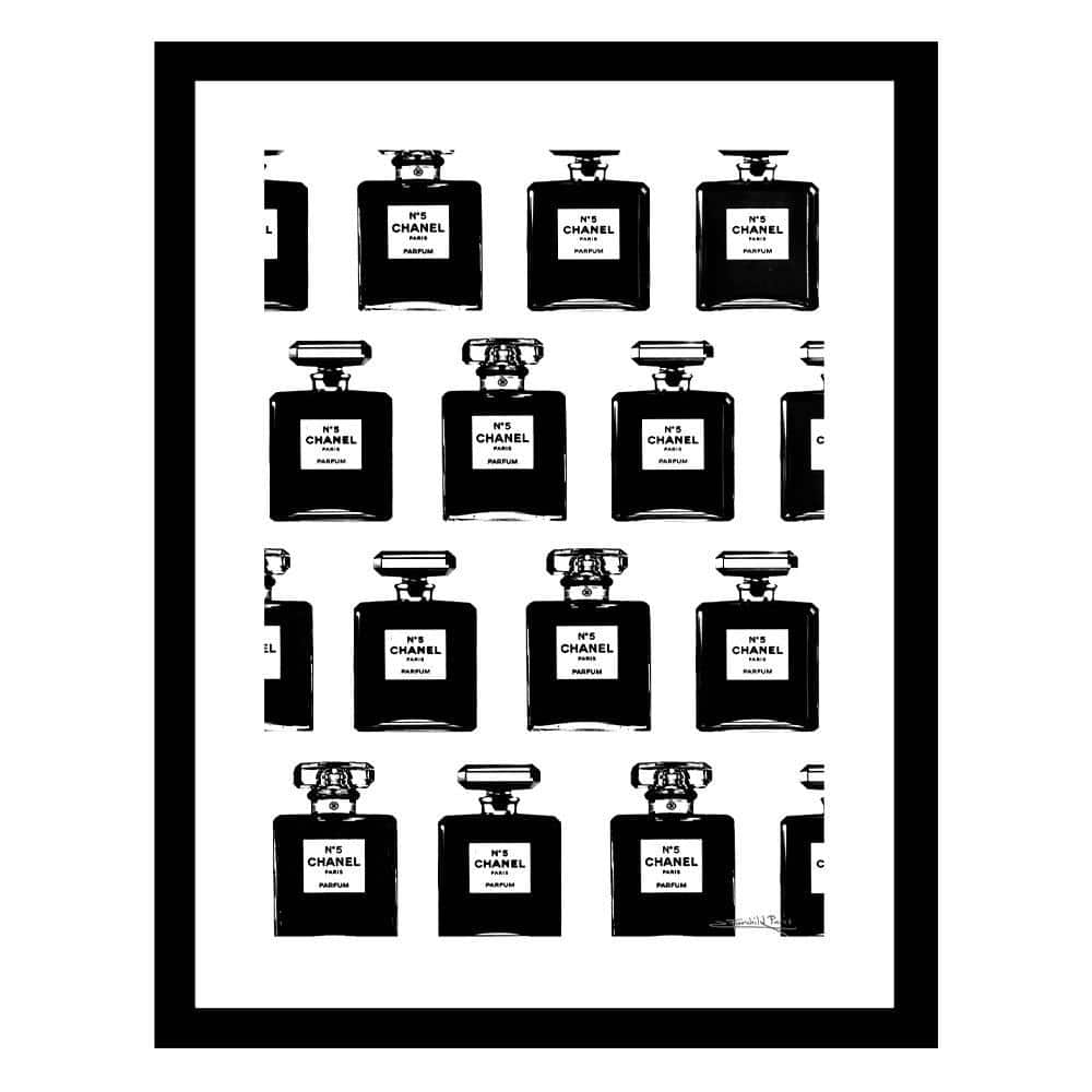 Fashion Wallpaper Glam Perfume Bottles by Fairchild Paris Framed Graphic Print Abstract Poster Art Print 18 in. x 14 in. price history on PriceWatchPro