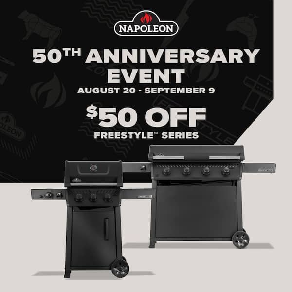 Freestyle 365 3-Burner Propane Gas Grill in Graphite Grey with Cast Iron Cooking Grids
