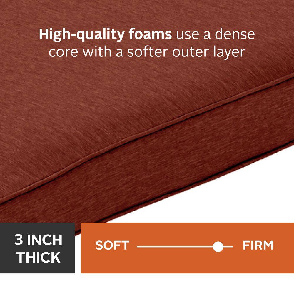 Heather Henna Red FadeSafe 41" Patio Bench Cushion