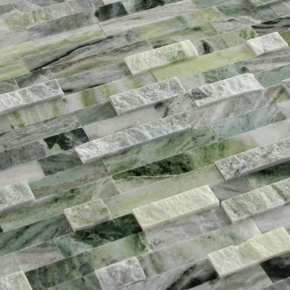Emerald Green Natural Marble Peel and Stick Mosaic Tile