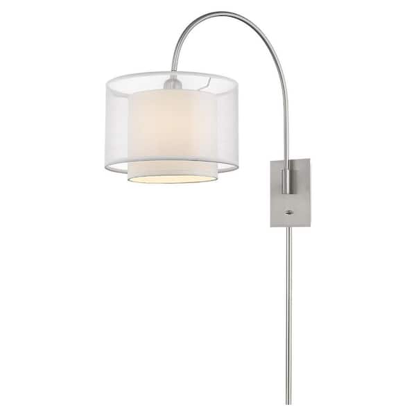 44 in. White Indoor Hardwired Sconce with No Bulbs Included