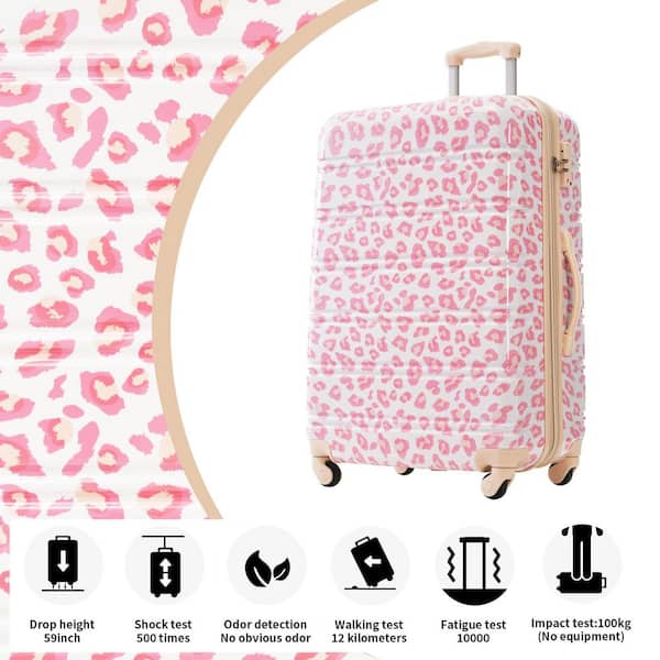 3-Piece Pink Hardside Spinner Luggage Set (20/24/28), Modern Pink
