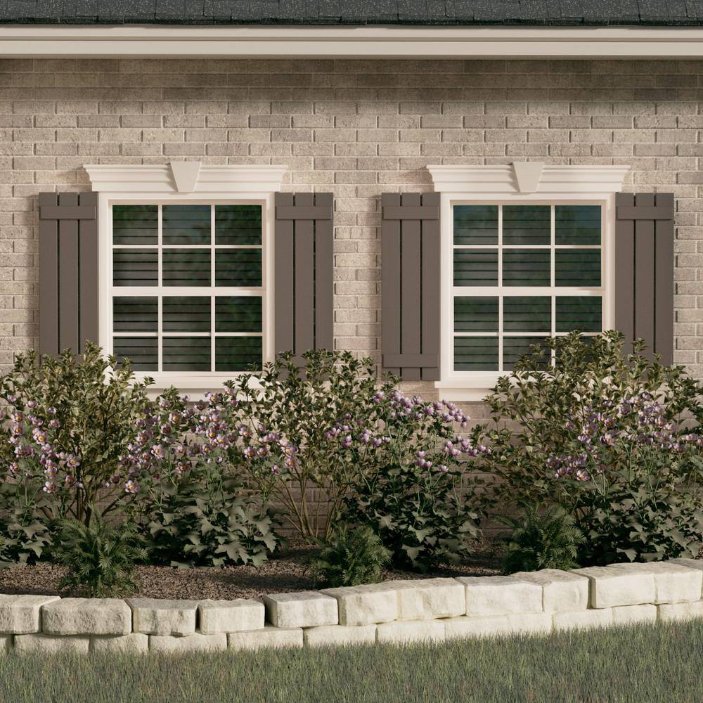 Shadow Mountain Composite Board and Batten Shutters, 17x26, Set of 2