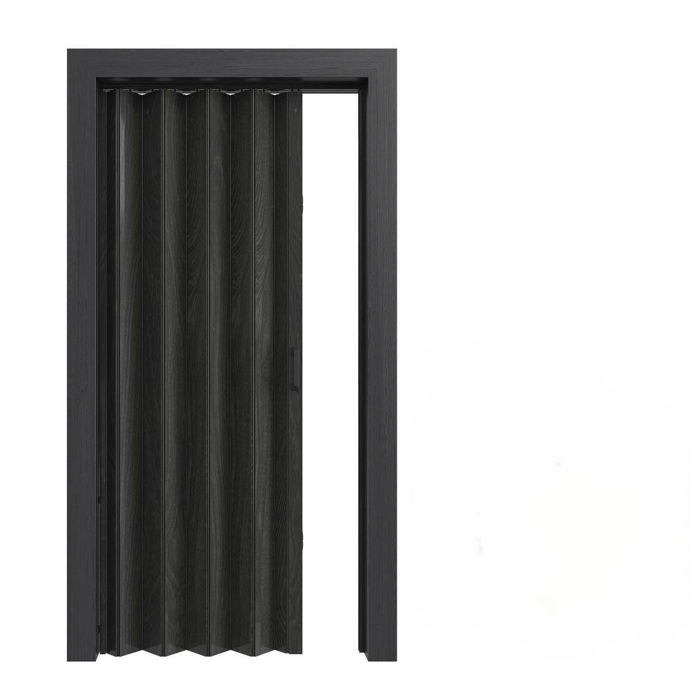 SOCBAZZAR 36 in. x 80 in. Black Finished PVC Interior Folding