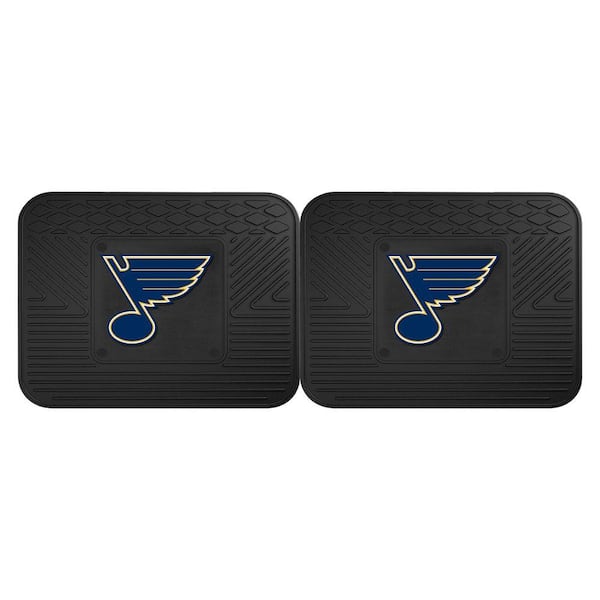 FANMATS NHL St. Louis Blues Black Heavy Duty 14 in. x 17 in. 2-Piece Vinyl Utility Mat