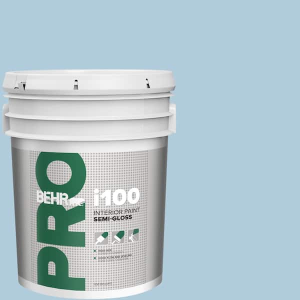 BEHR PRO 5 gal. #S500-2 Essex Blue Semi-Gloss Interior Paint
