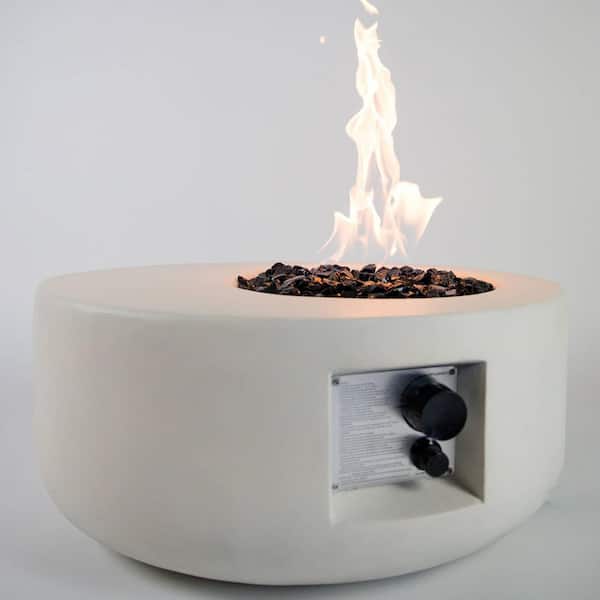 BLUEGRASS LIVING 26 in. Carlisle MGO Propane Fire Pit Table with Glass Beads and Cover