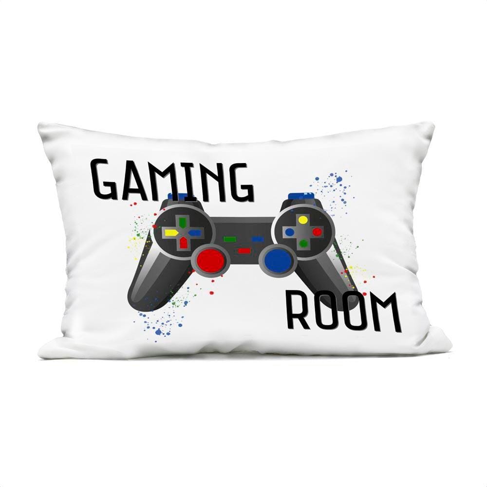 Vintage Gaming Room Controller Black Rectangular Outdoor Throw Pillow
