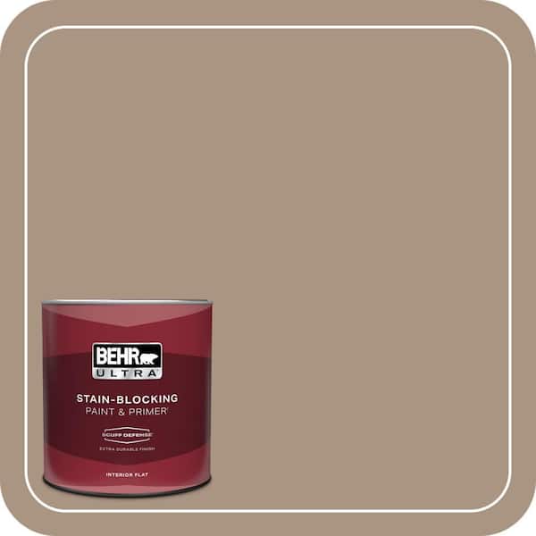 BEHR ULTRA 1 qt. #T17-11 Silent Sands Extra Durable Flat Interior Paint & Primer