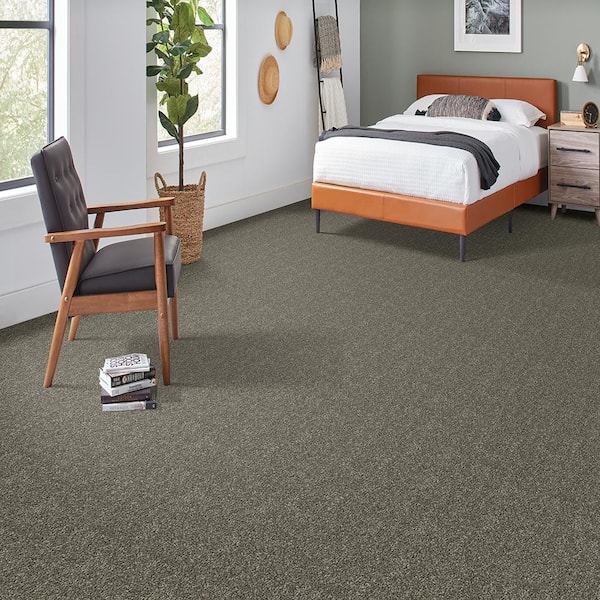Denfort - Dakota-Brown 70 oz. Triexta PET Texture Installed Carpet