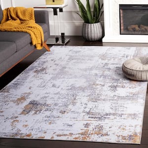 Tacoma Gray/Gold Doormat 3 ft. x 5 ft. Marble Area Rug
