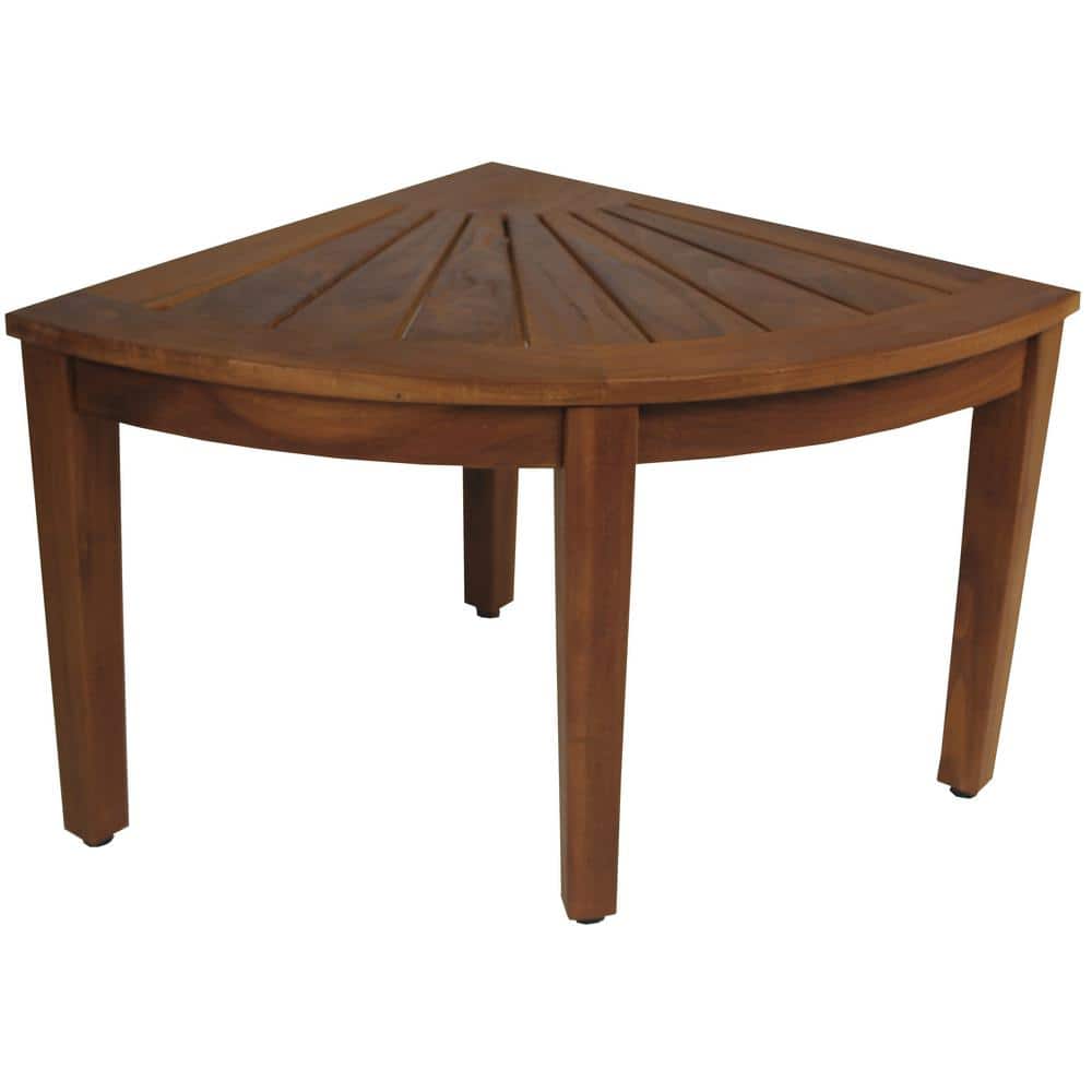 The Original 22 in. x 22 in. x 18 in. Kai Corner Teak Shower Bench Walk in 