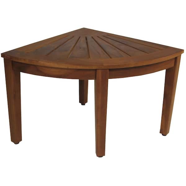 The Original 22 in. x 22 in. x 18 in. Kai Corner Teak Shower Bench Walk in Shower Seat