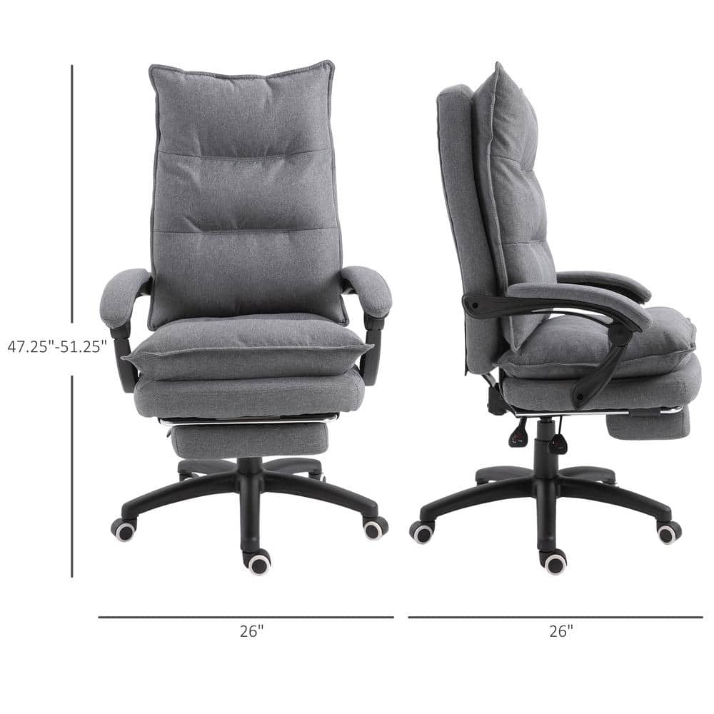 Gray High Back Swivel Executive Fabric Office Chair