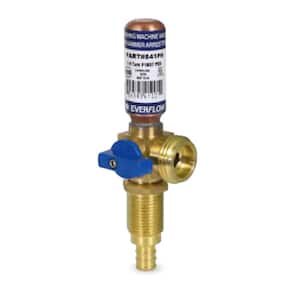 1/2 in. PEX B x 3/4 in. MHT Brass Washing Machine Replacement Valve with Hammer Arrestor Blue- for Cold Water Supply